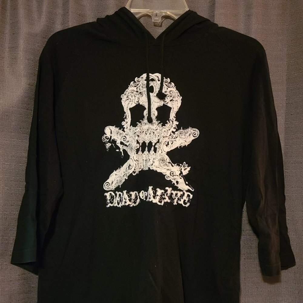 Janne Da Arc Dead or Alive Tour Hoodie with 3/4 sleeves, size L from Japan